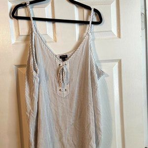 Torrid Blue and white Striped Tank- Size 3